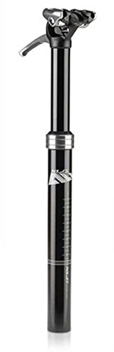 Telescopische zadelpen 318 mm - Unisex, zwart, aluminium