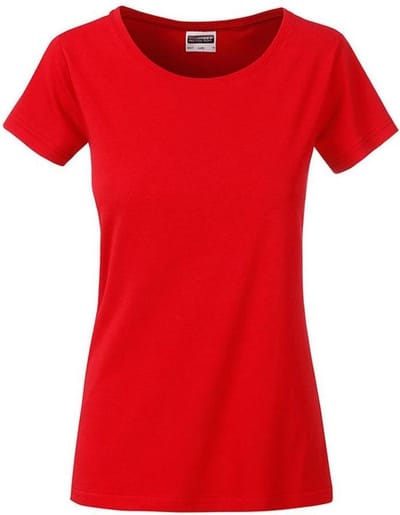 James and Nicholson Dames/dames Basic Organic Katoenen T-Shirt (Tomaat)