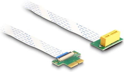 Delock Riser Card PCI Express x1 male to x1 slot 90° angled with FPC cable 15 cm
