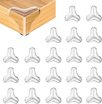 Dailygoods - Randbescherming voor baby's, set van 20 stuks, hoekbescherming voor baby's, zelfklevende hoekbescherming voor meubels van zachte siliconen, zachte siliconen voor meubelranden, kinderbeveiliging voor