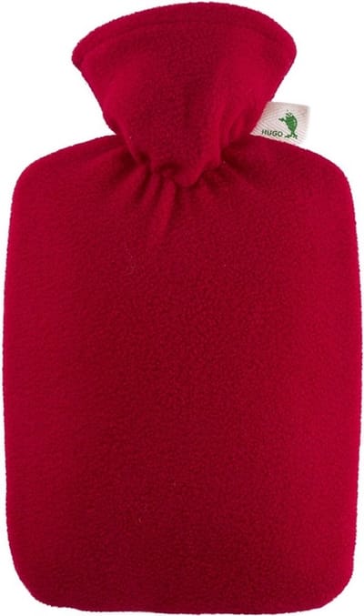 Warmwaterkruik - 1,8 liter - rood - fleece hoes - kruiken