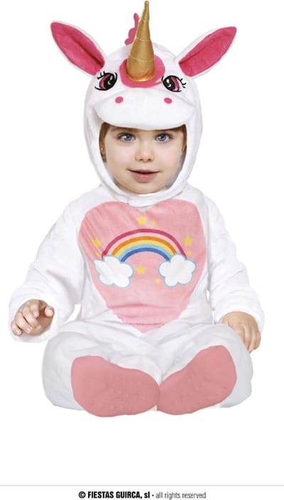 Fiestas Guirca - Jumpsuit regenboog baby unicorn 12-18 maanden - Carnavalskleding - Carnaval - carnavalskleding 2027 - Carnaval kostuum