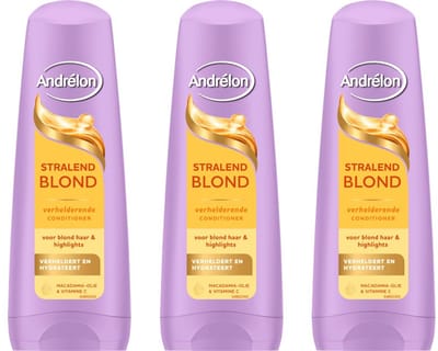 Andrélon Stralend Blond Conditioner - Voordeelverpakking 3 x 200 ml