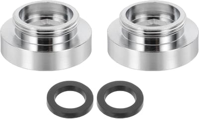 2 stuks adapters voor straalregelaar, bus M28 naar stekker M22 met afdichting, lengte 13 mm