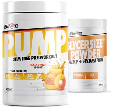Per4m - PUMP Non Stim - Met Glysersize - 495g - Peach Sweets - pre-workout - preworkout - sportvoeding - fitness