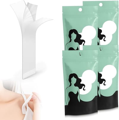 Dubbelzijdige Kleefband voor Kleding - 144 Stuks, 12 mm en 18 mm, Transparante Lichaamslijm, Sterke Grip voor Jurken, Décolleté en Hijab, Geschikt voor Gevoelige Huid