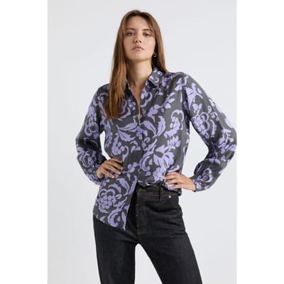 Josephine & Co Armand Blouse Lilac Print Maat: 34 | Longsleeves Outlet | Dames | Grijs