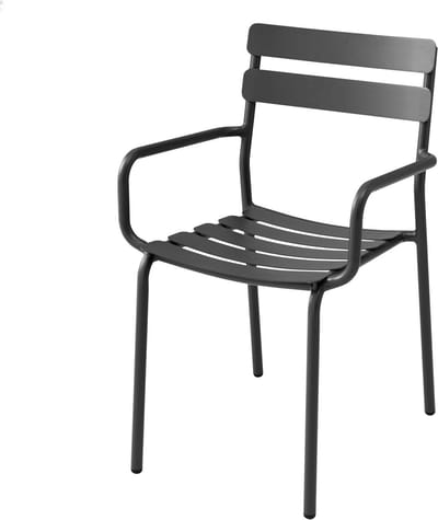 Terrasstoel Aluminium - Tuinstoel Buiten - Buiten Zitten - Stapelbaar Ontwerp - 84 cm Hoog - Zwart