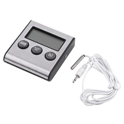 Dailygoods- Thermometer Digitale Koelkast - Nauwkeurige Temperatuurmonitor - LCD-scherm - Hoog/Lage Alarm - Flexibele Montage - Gebruiksvriendelijk Display - Koelkastthermometer