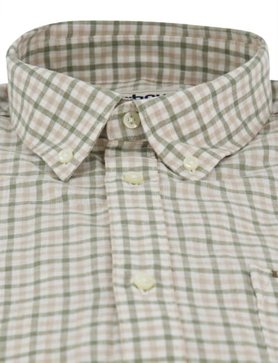 Overhemd Barbour Tailored Fit groen geruit borstzak