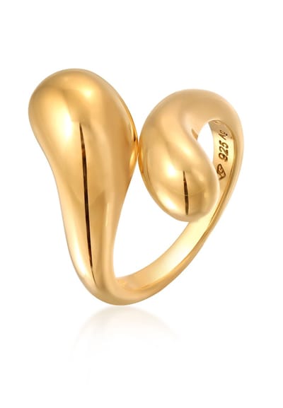 Elli PREMIUM - Ring - Elli PREMIUM Ring Dames Drop 925 Sterling Zilver Feest / Oud en Nieuw Verstelbaar - Dames