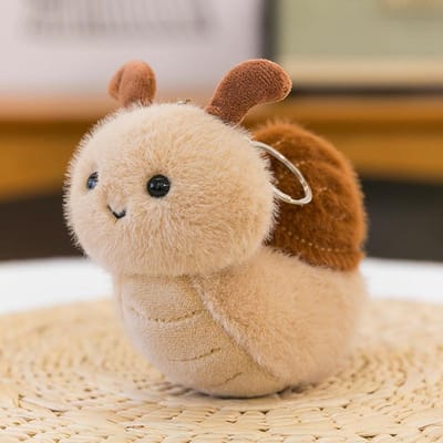 ZAKOL Schattige Simulatie Insect Hanger Pluche Gevulde Poppen Speelgoed Cartoon Insect Spin Bij Pluche Pop Tas Decor Hanger Creatief Cadeau brown