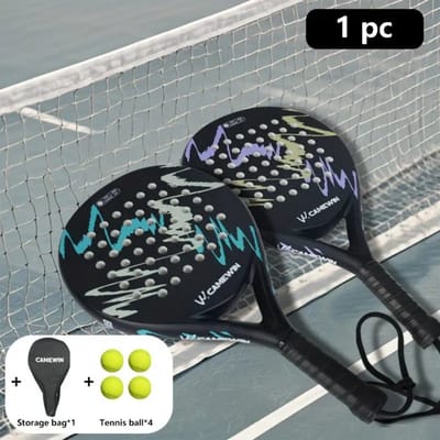 Nivard Padel Racket - Padelrackets - Padelracket - Geel Paars