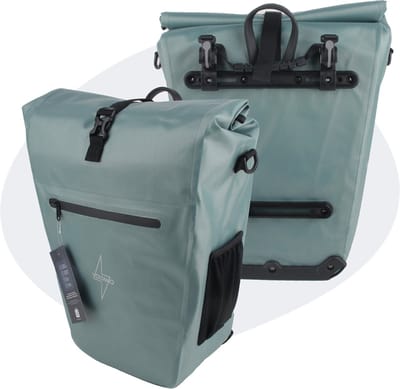 Voltano Luxe E-bike Fietstas 28L – Ice Blauw – Pakaftas Met Laptop vak – 100% Waterdicht - Met Schouderband