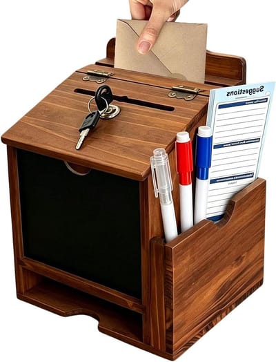 Donatie Doos - Liefdadigheidsbox Inzamelbox - Veilig Geld Inzamelen - Met Slot Twee Sleutels