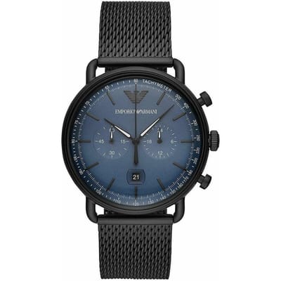 Emporio Armani AR11201 Chronograaf Datum Mesh Armband Horloge Heren
