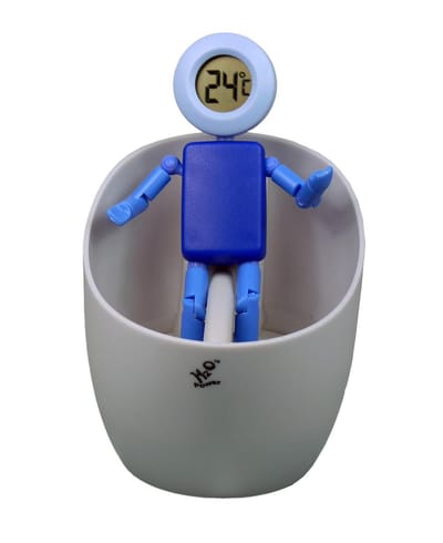 H2O Power Waterboy | LCD kamer thermometer die loopt op water | unieke waterbatterij | poppetje kan los worden gehaald van bad