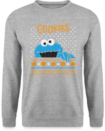 Sesamstraat Koekiemonster Cookies Lelijk Kerst Sweater Heren