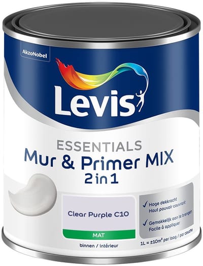 Levis - Essentials Mur & Primer Mix - Clear Purple C10 - Mengverf - 1 L