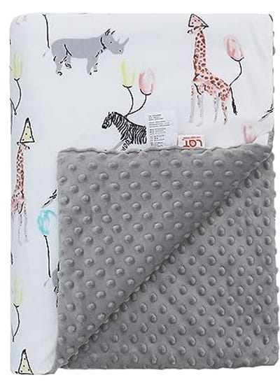 Zachte Babydeken voor Pasgeborenen - Ademend Kruiddeken met Schattige Dierenpatronen - Katoenen Knuffeldeken 75x100 cm