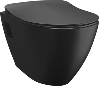 Creavit hangtoilet – mat zwart