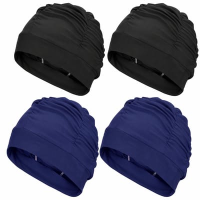 Badmuts - Zadmuts dames - Elastische zwemmuts van polyester - zwemmuts voor volwassenen met lang haar - comfortabele unisex zwemmuts - 18*17cm