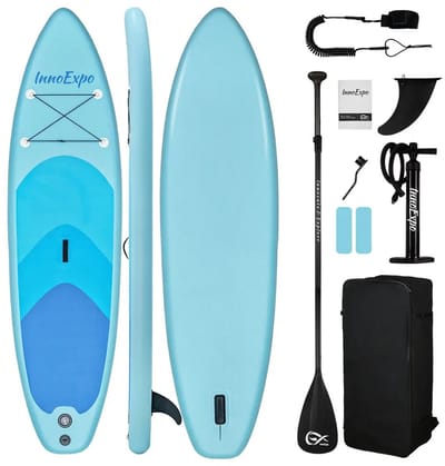 Lilac & Lily SUP Board - Opblaasbaar Paddleboard – Anti-slip & Met Accessoires - 1-2 personen - Suppen & Surfen - 180kg - Blauw