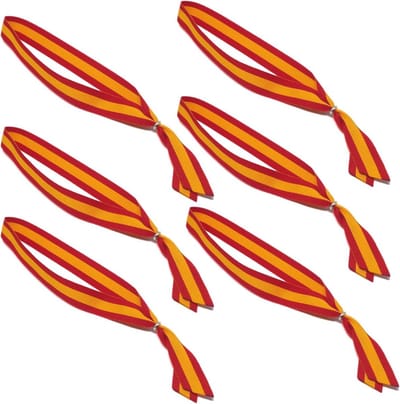 Spaanse Vlag Auto Accessoires - 6 Stuks Achteruitkijkspiegel Banden
