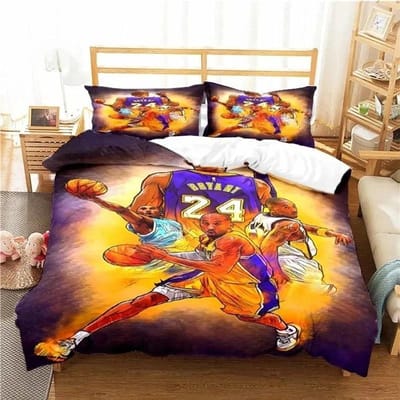 Amerikaanse Basketbalster Nee. 23 Beddengoedset Jongens Meisjes Eenpersoons Tweepersoons Maat Dekbedovertrek Kussensloop Bed Kinderen Volwassenen Hometextiel EU King 240x220cm