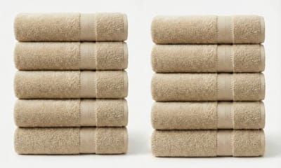 Blanche Nuit Handdoeken 50x100 cm - 10x Luxe Badhanddoek - 100% Katoen - 500 gr/m2 - Zand