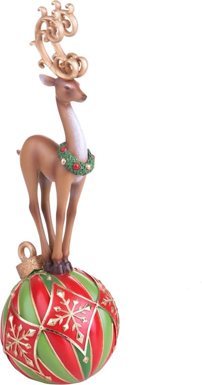 Bianchidino - Rendier Op Bol Kerst - LED op bol - H43.2cm