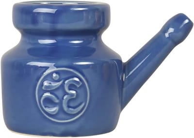 Neti Pot voor neusspoeling en sinusbehandeling - Keramisch neusspoelenkannetje - Naspoelen en neusreiniging - Neusdouche voor sinusbehandeling - Geavanceerde sinusbehandeling met neti lota - Effectieve neusreiniging en neusspoeling met neti pot