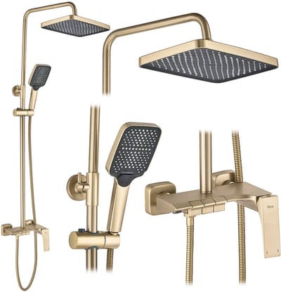 Rea Joe - Doucheset - Geborsteld Goud - 20,5X18X123Cm