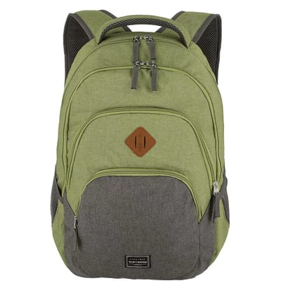 Travelite Basics Backpack Melange (dagrugzak voor werk en onderweg) 80 - Groen Grijs