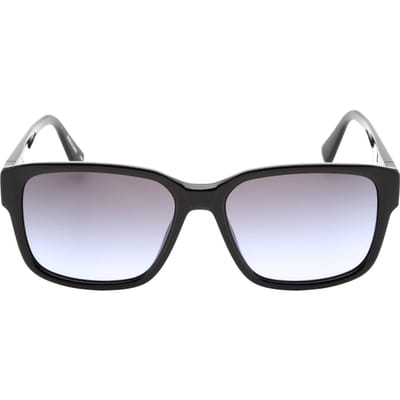 Calvin Klein Zwarte Zonnebril met Grijs Violet Kleurverloop