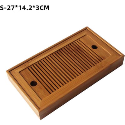 Chinese Bamboe Thee Dienblad Set Drainage Wateropslag Kung Fu Thee Lade Huishoudelijk Theeplank Thee Kamer Tafel 25*14*3.5cm