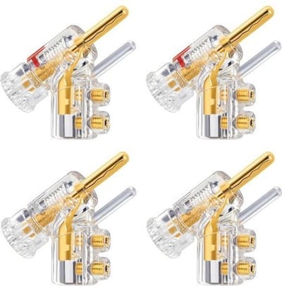 WBT 0610 Cu Nextgen | Banaan plug voor luidsprekerkabel | Safety-pin | Topline | 4 stuks in showcase