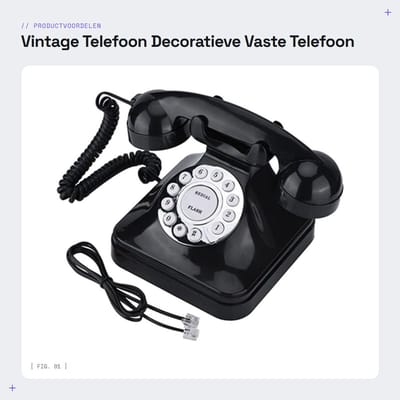 Dailygoods- Telefoon Vintage Uiterlijk - Decoratie Telefoon - Multifunctionele Vaste Telefoon - Retro Telefoon - Kunststof - 220x150x150 mm