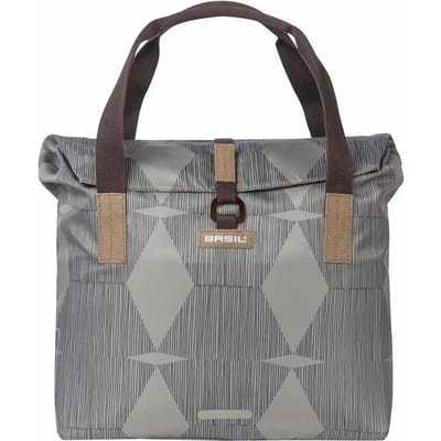 Basil Elegance - Fietsshopper - Enkele Fietstas - 20-26 Liter - Waterafstotend materiaal - Gerecycled PET polyester - Chateau Taupe