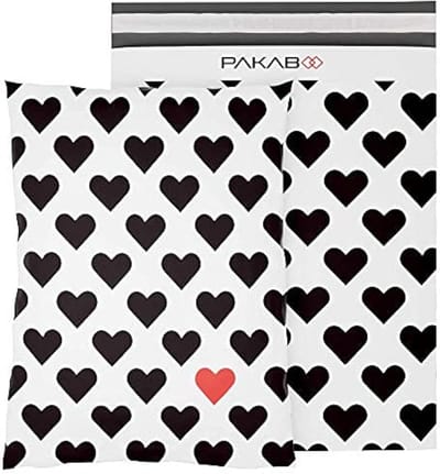 Verzendzakken - Enveloppen Mailers - Pakketten Versturen - Hartjes Print - 12x15 Inch - Meerkleurig