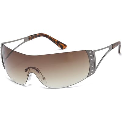 Stijlvolle 2000s Vintage One Piece Zonnebril Mannen Punk Bril Vrouwen Y2K Wrap Around Vintage Zonnebril Tinten UV400 Oculos show as picture gray