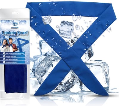 Premium Commerce® - Koelsjaal - Sjaal Dames & Heren - Zomer - Verkoelend - Sport - Blauw - 2 stuks - Directe verkoeling!
