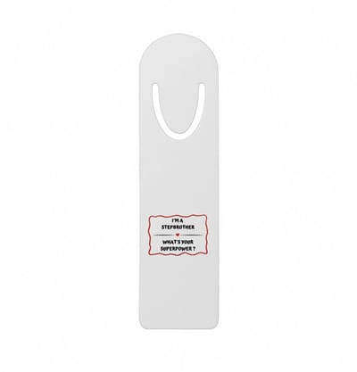 Hacebo® - I'm a stepbrother what's your superpower? metalen boekenlegger - Broer - super stiefbroer - verjaardag - cadeautje voor broer - broer artikelen - kado - geschenk Bladwijzer boekenleggers - 12.7 cm x 3.2cm