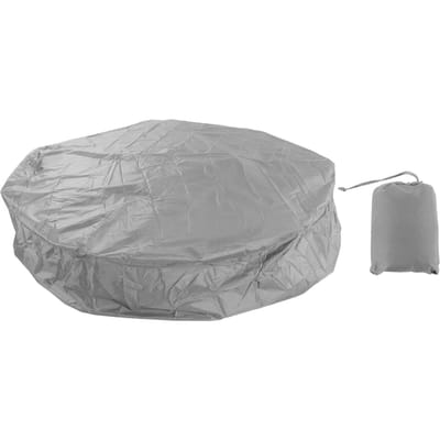 Stofhoezen voor tuinmeubelen Ronde badkuiphoes 190 Zilver Polyester Taft Hot Tub Waterdicht 210x30cm