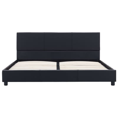 vidaXL - Bedframe - kunstleer - zwart - 160x200 - cm