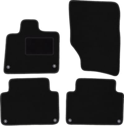 Zwarte velours vloermatten voor: Audi Q7 I 4L SUV (2005-2015)