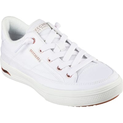 Skechers Arch Fit Arcade - Tot Ziens Katoenen Dames Witte Sneakers
