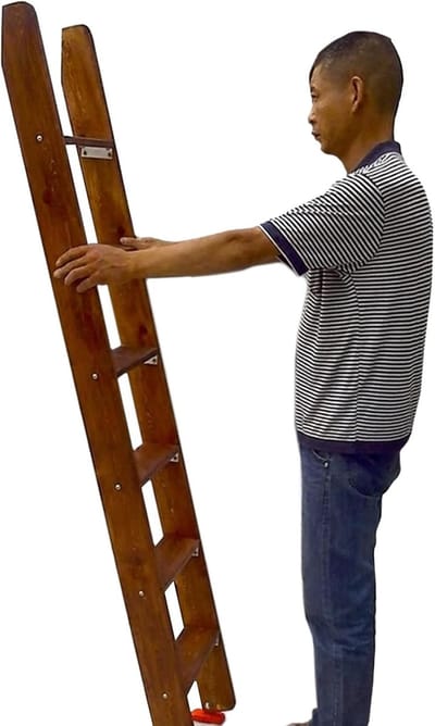 Stapelbedladder - Bedtrap - Veilig Instappen - Extra Brede Treden - 44 cm Breed - Donkerbruin