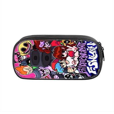 Frida Nigh Funkin Cartoon Anime Pennenbakje Tas voor Student Grote Capaciteit Schoolbenodigdheden Rits Etuis