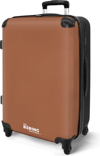 NoBoringSuitcases.com® - Koffer groot oranje - Rolkoffer lichtgewicht - Reiskoffer met 4 wielen - Reis valies - Grote trolley XL - 20 kg bagage - Large suitcase